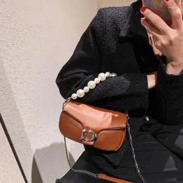 Evening Bags 2023 Fashion Saddle Women Bag One Shoulder Handle Trend Casual Hasp Brand Handbag PU Leather Crossbody Female Purses