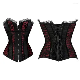 Gürtel Vollbrustkorsett Longline Shapewear Damen Bustier Top Sexy Dessous Blumenkorsett Vintage Espartilho Spitze GothicBelts