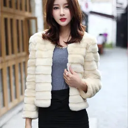 Women's Fur ICCLEK 2023 Autumn Clothes Imitation Coat Mink Hair Long Sleeve Wear