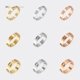 Love Ring Designer Ring Lovers klasyczne pierścienie zespołu luksusowe biżuteria stal stalowy złoto nigdy nie zanikają, nie alergiczne złoto, srebrne, różowe złoto 4/5/6 mm; sklep/21491608