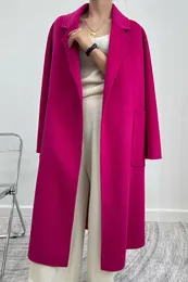 Двухстороннее шерстяное пальто Highend Fur Highend длинное женское пальто