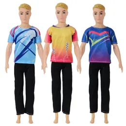 Het försäljning mode ken dollkläder kappa byxor skjorta miniatyr tillbehör 30 cm för barbie pojkvän diy låtsas spela närvarande