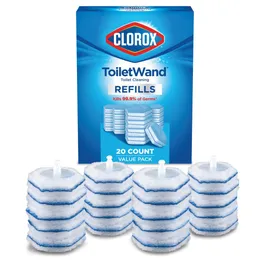 6 pack Clorox ToiletWand Disinfecting Refills, Disposable Wand Heads, 20 Count