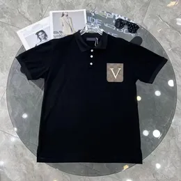 Erkek Polos Gömlek Cep Tees Gömlek Tasarımcısı Yaz Kısa Polo Man Üstleri Tişörtler ile Tişörtler M-3XL