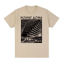 Męskie koszulki Molchat Doma vintage T-shirt Etazhi Cotton Band Classic Graphic Art Men Thirt Thirt Tshirt Dams Tops 230510