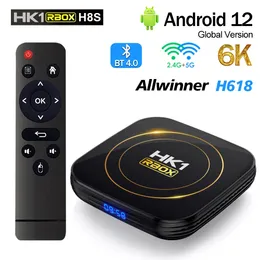 Android 12.0 Smart TV Box HK1 RBOX H8S Allwinner H618 BT4.0 Media Player 2.4G&5G Dual Wifi 6K HD Set Top Box