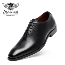 Klänningskor Desai Men's Business Casual For Men Soft äkta läder Fashion Mens bekväm Oxford 230510