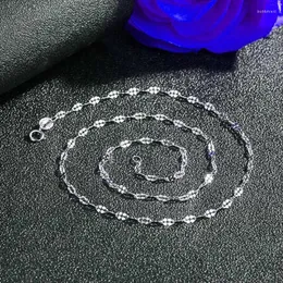 Łańcuchy prawdziwy 925 Srebrny naszyjnik z pokręconym prezentem kwiatowym dla kobiet drobna biżuteria