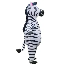 Trajes de mascote trajes adultos trajes infláveis ​​de zebra fantasia figurina figurina figurino de animais
