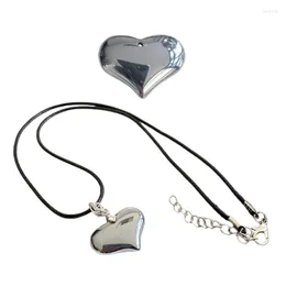 Correntes H9Ed Modyable Terahertz Stone Pingente Colar requintado Big Heart Energy Charm para aliviar jóias de fadiga