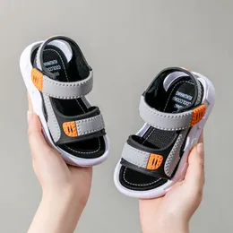 Slipper Sandal Anak Laki laki Modis Musim Panas Bersirkulasi Pantai Slide anak Non slip Sepatu Olahraga Flat Sandalia Infantil 2 10 Tahun 230510