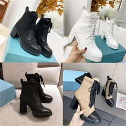 Kobiet Designer szczotkowane skórzane nylonowe buty z tkaninami Monolit mini bagaż bojowy bojowy Kobiet Kostka Biker Australia Platformowe Obcasy Platformowe Treaker