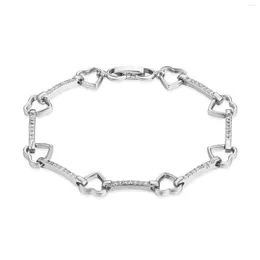 Charm Bracelets Hzman Love Heart for Women Girls 14K 골드 도금 클래식 패션 입방 지르코니아 커플 팔찌 보석 선물