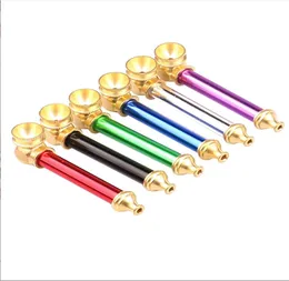 Smoking Pipes Spot cigarette rod 80mm metal pipe for foreign trade imitation gold cigarette copper pipe small pipe