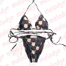 Traje de baño de diseñador Verano Mujer Natación Bikini Conjunto Carta Imprimir Playa Traje de baño