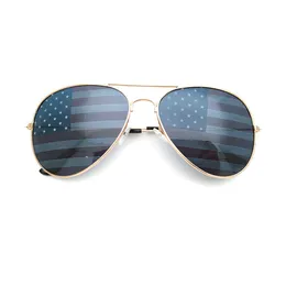 Metal Pilot American Flag okulary przeciwsłoneczne Męskie i Kobiet Niepodległościowe