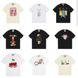 New Summer Mens Womens GU Plus Tees 루즈 티즈 브랜드 남성 캐주얼 T 셔츠 의류 스트리트 반바지 슬리브 의류 T 셔츠 3XL 4XL 5XL