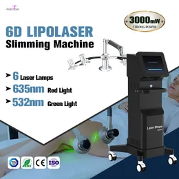 Professionell 6D Lipo Laser Slimming Machine Fat Reduction Skin Drawning Device Professional Laser Lipo Slimming