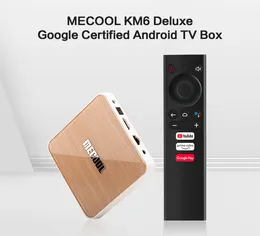 Mecool KM6 Deluxe ATV Box Android TV 10.0 Amlogic S905X4 4GB 64GB 2,4G 5G Wifi 6 Widevine L1 Google Play Prime Video 4K Voice Set Top Box