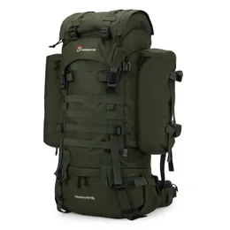 Mochilas Mackpacking Mardingtop 65+10L Backpack de quadro interno com capa de chuva para acampamento Bushcraft Militar P230510
