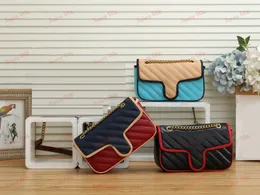 Flap lyxig kvinnlig kedja en axel designer väska handväska mode handväska märke lutande väskor elegant pu läder crossbody väska
