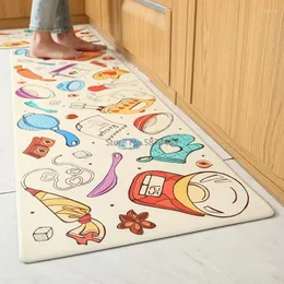 カーペットPUEATHER LONG KITCHEN FLOOR MAT BAST CARPET HOME ENTARLING DOOROMAT TAPETE WATROUF防水性滑り止め油防止ベッドルームマット