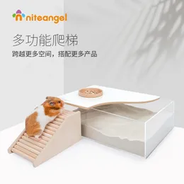 Scratchers Multifunktionella stege Hamster Bath Sand Basin Multibedroom Platform Climbing Djungerian Hamster Small Arch Bridge