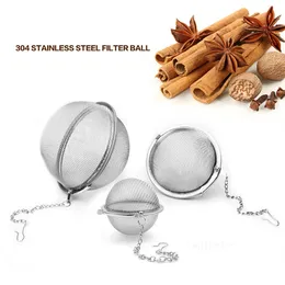 Stainless Steel Tea Pot Infuser Sphere Locking Spice Tea Green Leaf Ball Strainer Mesh Strainers Filter Tools LT403