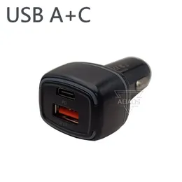 Портативный автомобильный зарядный телефон Past Charge Type C Зарядное устройство зарядка автомобиля 3.1A USB -автомобиль Адаптер зарядного устройства Адаптер