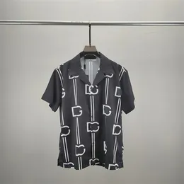 3 Роскошные дизайнерские рубашки мужская мода тигра буква v шелковая рубашка для боулинга.