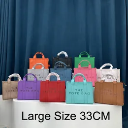 Leder The Tote Bag Lady Famous Designer Large 33CM Messenger Shopping Bags Cross Body Shoulder Bags Handbags Women Totes Men Short Distance Travel Bag