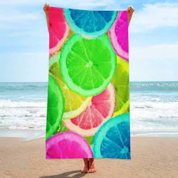 Europejski i amerykańska spersonalizowana moda tęczowa barwiona mikrofibra pętana tkanina na plażowy ręcznik do kąpieli Słowić nadmorski szal wyciekanie butique