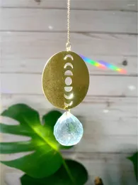 Anahtarlıklar suncatcher/ kristal güneş yakalayıcı/ araba bohem dekor pencere asılı ay hediyesi