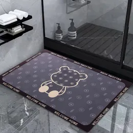 2023 Cartoon Carpet Diatom Mud Water Absorbing Pad Household Floor Mat Bathroom Table Top Thickened Quick Drying Non Slip Foot Rugs