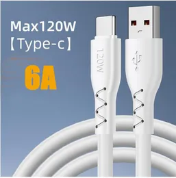 6A USB Type C Micro Data Cable 1M 3FT Android Fast Charging Cord Super Quick Charger Adapter PD 120W Max PD Lines For Huawei Xiaomi Samsung Smart Phone in OPP Bag