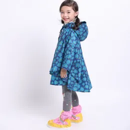 Rain Gear Children Raincoat Polyester Cute Baby Outdoor Rain Coat Waterproof Jumpsuits Poncho Big Hat Student Rainwear 230511