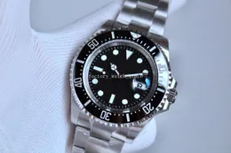 Movimento relógio Rolaxes qualidade Luminosa 43mm 126660 126603 Preto Cerâmica Sea Dweller Alta Aço Inoxidável Fivela Dobrável Mecânica L