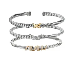 Trend Bracelet Jewelry Gold Charm Designer Women Platinum Twisted Wire Bracelets Hot Selling Jewelrys Bangle