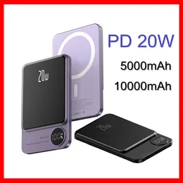 10000mAh 6 Colors MacSafe Powerbank Power Power Bank Wireless Charger Mini Slim Expression Praff Batch