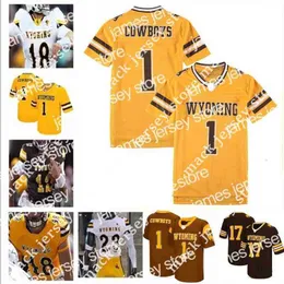 American College Football Wear Custom College 2021 Wyoming Football Jersey Josh Allen Sean Chambers Levi Williams Xazavian Valladay Titus Swen Isaiah Neyor Ayden E