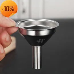 Latest 1 Piece Funnel Stainless Steel Folding Mini Small Caliber Portable Wine Spill Oil Spill Hanging Creative Household Kitchen Tools