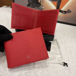 Stylish Red Wallet Leather New Style Luxury Card Holder Brand Wallet Designer Bag Card Holder Original Box Passport Book