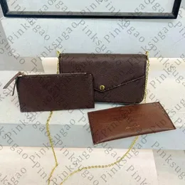 Pink Sugao kvinnor axelväska crossbody chain väska mode högkvalitativa plånböcker med kopplingsväska plånbok lyxdesigner handväska shoppingväskor 3 st/set jipu-230510-35