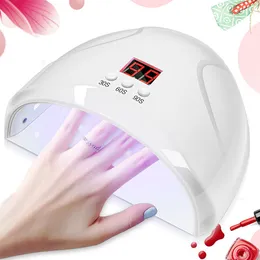 Secador de uñas, lámpara de uñas LED UV de 48 W, con sensor automático, luz UV portátil para esmalte de uñas en gel