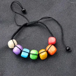 Braccialetti con ciondoli 7 Chakra Bracciale con pietre irregolari naturali Reiki Preghiera Guarigione Equilibrio Coppia Donna Uomo Slip Knot Gioielli da meditazione