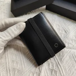 mężczyzna portfel kredytowy projektant mody etui na karty torebka luksusowej marki skórzany pasek zapięcie cienka portmonetka Portfolio jest dostarczane z pudełkiem