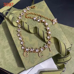 Luxury Chain Diamond Pendant Necklaces New Women Jewelry Choker 2023 Party Gifts Necklace Fashion Long Chain Spring Wedding Stainless Steel Jewelry Wholesale