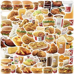 64PCS KFC Fried food Hamburg cola French fries graffiti Stickers for DIY Luggage Laptop Skateboard Motorcycle Bicycle Stickers TT209