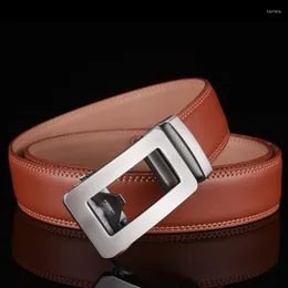 Bälten Brown Men Belt äkta läder lyxig högkvalitativ ceinture homme luxe casual cinturon hombre varumärke för jean g25