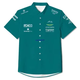 16CV 2023 Moda F1 Erkekler Polo Formula One Takımı Aston Martin Üniforma Alonso Yarış Takım Moto Bisiklet Takımı Kadın Tees Giyim VW1F